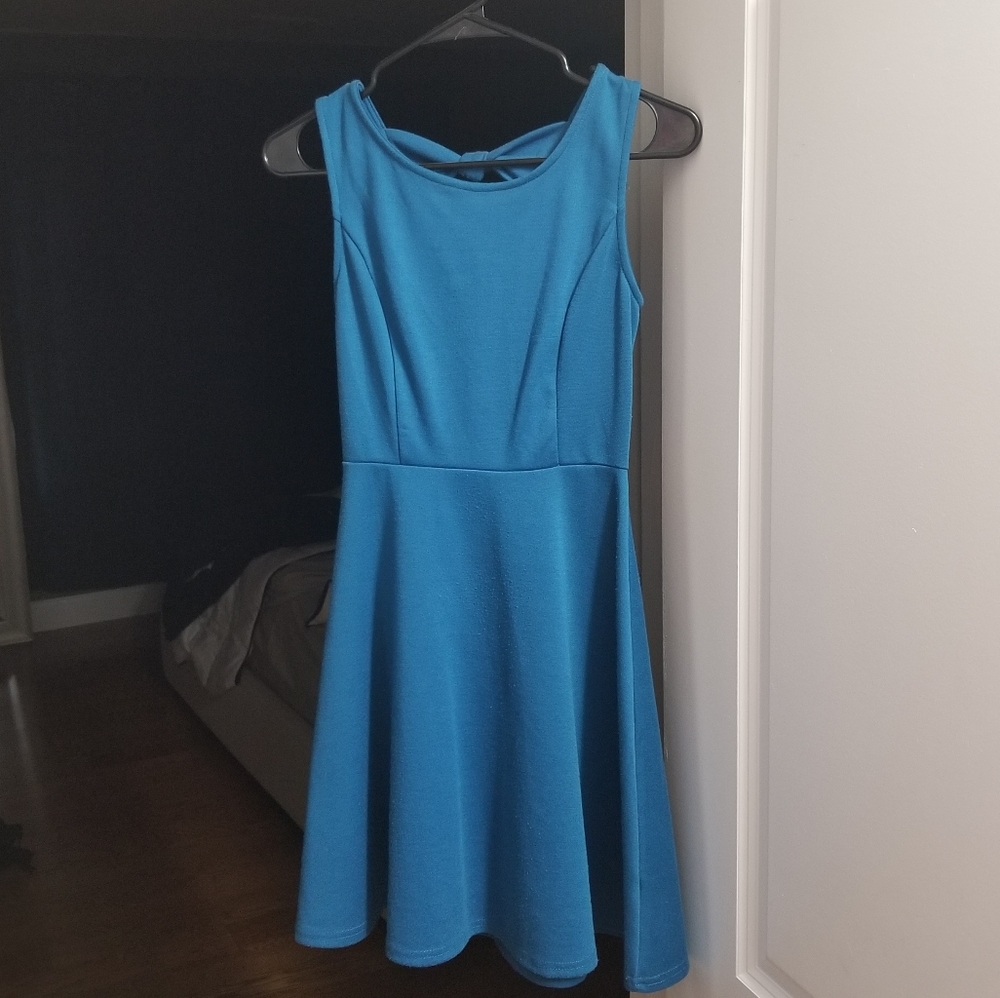 Teal cutout dress